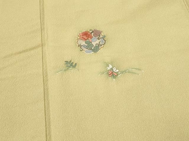平和屋着物●訪問着 総刺繍 草花文 正絹 逸品 CAAQ9577th
