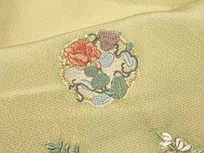 平和屋着物●訪問着 総刺繍 草花文 正絹 逸品 CAAQ9577th