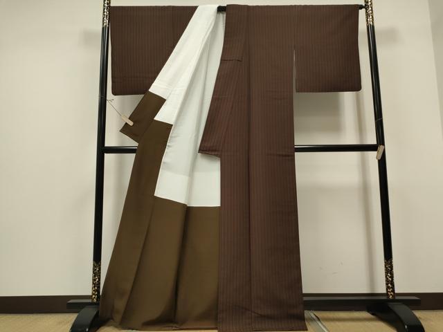 平和屋着物○上質な紬 間道 正絹 逸品 CAAQ9588th