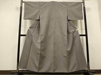平和屋着物●上質な小紋 草花文 御召縮緬 正絹 逸品 CAAQ9598th