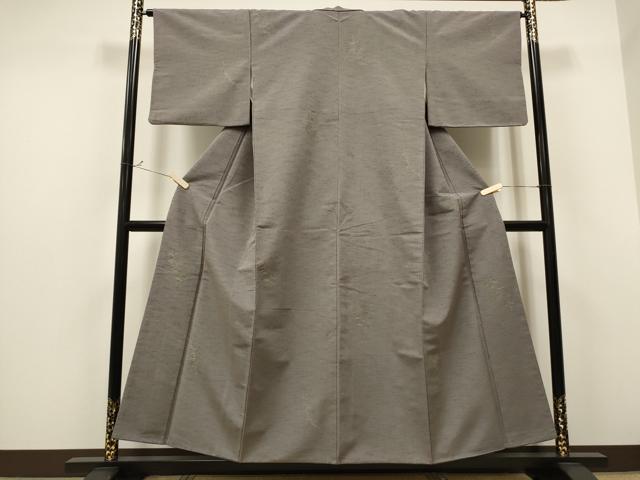 平和屋着物●上質な小紋 草花文 御召縮緬 正絹 逸品 CAAQ9598th