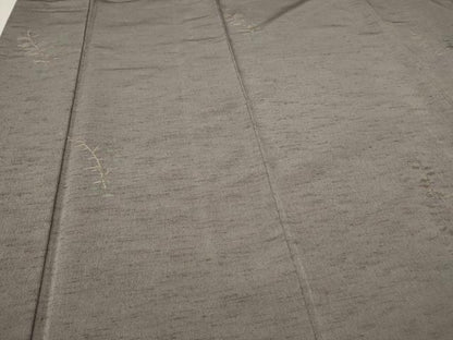 平和屋着物●上質な小紋 草花文 御召縮緬 正絹 逸品 CAAQ9598th