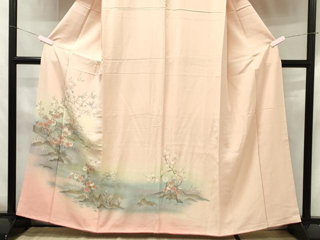 【高級訪問着】　枝花文　暈し染め　逸品✨ No.60 平和屋着物□訪問着 枝花文 暈し染め 正絹 逸品 未使用