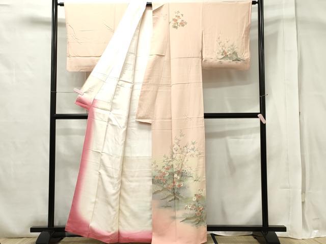 【高級訪問着】　枝花文　暈し染め　逸品✨ No.60 平和屋着物□訪問着 枝花文 暈し染め 正絹 逸品 未使用