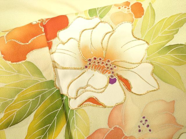 平和屋着物□訪問着 駒刺繍 草花文 暈し染め 金彩 正絹 逸品