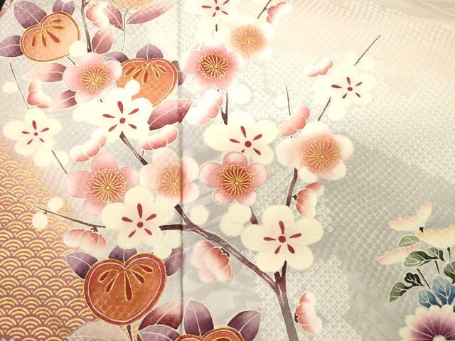 平和屋着物□訪問着 駒刺繍 雪輪枝花文 金彩 正絹 逸品 CAAR0559eg