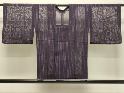 平和屋着物▽道行コート スリーシーズン 春夏秋 塵除け 紗 縞 正絹 逸品 CAAR1009gh