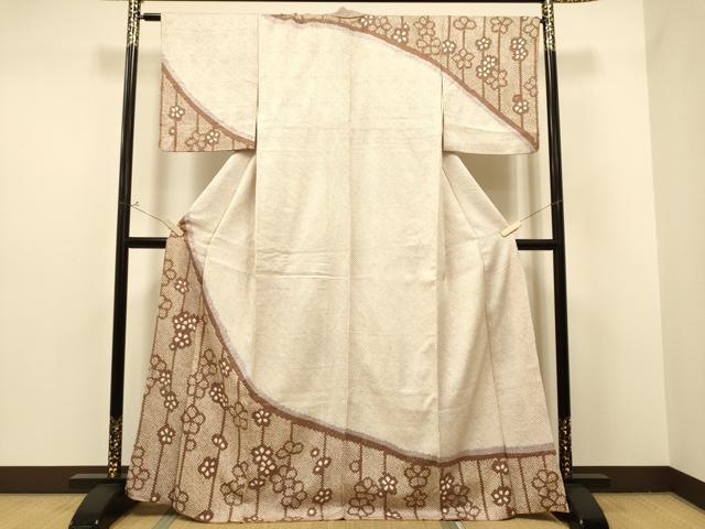 平和屋着物●訪問着　総絞り　舞花文　正絹　逸品　CAAR1230hy