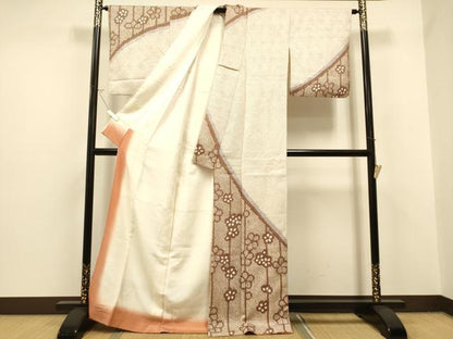 平和屋着物●訪問着　総絞り　舞花文　正絹　逸品　CAAR1230hy