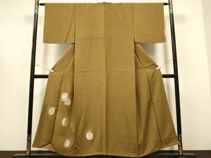 平和屋着物●訪問着　総刺繍　銀駒刺繍　仕覆花文　正絹　逸品　CAAR1266hy