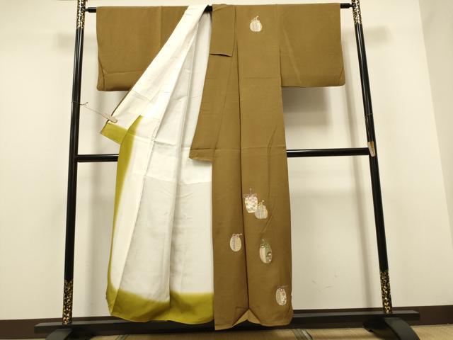 平和屋着物●訪問着　総刺繍　銀駒刺繍　仕覆花文　正絹　逸品　CAAR1266hy