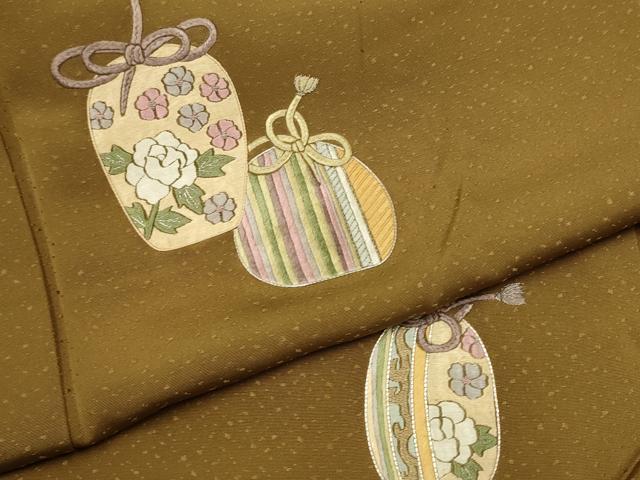 平和屋着物●訪問着　総刺繍　銀駒刺繍　仕覆花文　正絹　逸品　CAAR1266hy
