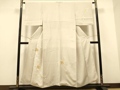 平和屋着物●銀座きしや　訪問着　駒刺繍　源氏香花文　金彩　正絹　逸品　CAAR1274hy