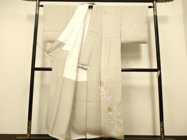 平和屋着物●銀座きしや　訪問着　駒刺繍　源氏香花文　金彩　正絹　逸品　CAAR1274hy