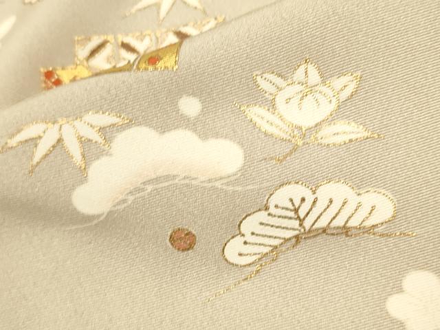 平和屋着物●銀座きしや　訪問着　駒刺繍　源氏香花文　金彩　正絹　逸品　CAAR1274hy