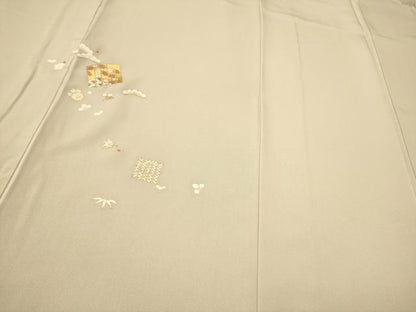 平和屋着物●銀座きしや　訪問着　駒刺繍　源氏香花文　金彩　正絹　逸品　CAAR1274hy