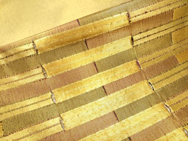 平和屋着物●佐賀錦　太鼓柄袋帯　吉祥文　正絹　逸品　CAAR1415hy