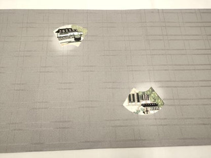 平和屋着物●両面 太鼓柄袋帯 地紙風景文 金銀彩 正絹 逸品 CAAR1426hy