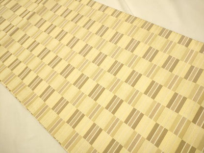 平和屋着物●全通柄袋帯 変わり市松文様 正絹 逸品 CAAR1459hy