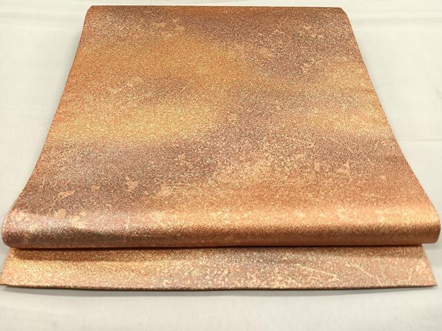 平和屋着物◎全通柄袋帯 霞文 引箔 正絹 逸品 CAAR1658nb
