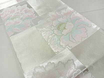 平和屋着物◎六通柄袋帯 色紙重ね舞花文 金銀糸 正絹 逸品 CAAR1740nb