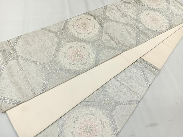 平和屋着物◎六通柄袋帯 蜀江花文 金銀糸 正絹 逸品 CAAR1812nb