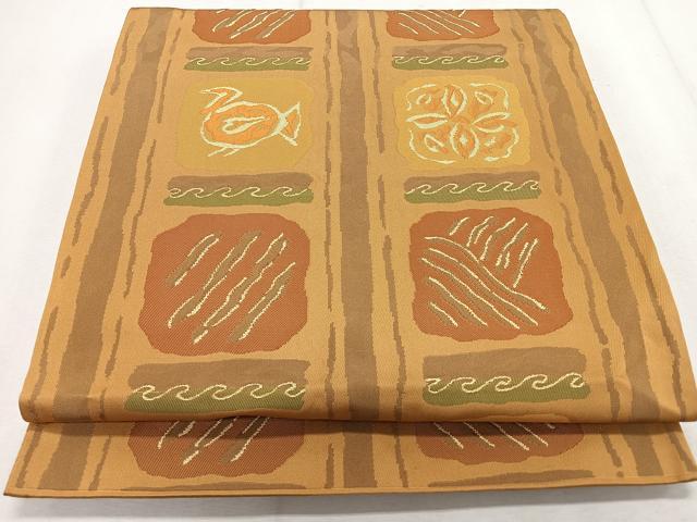平和屋着物◎六通柄袋帯 コプト文 正絹 逸品 CAAR1820nb