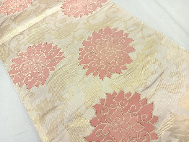 平和屋着物◎六通柄袋帯 花唐草 金糸 正絹 逸品 CAAR1841nb