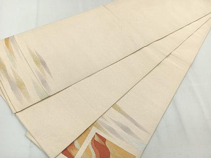 平和屋着物◎太鼓柄袋帯 綴れ 霞文 金銀糸 正絹 逸品 CAAR1858nb