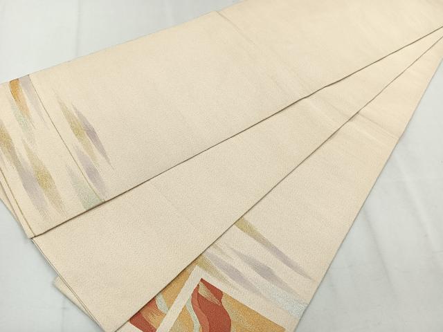 平和屋着物◎太鼓柄袋帯 綴れ 霞文 金銀糸 正絹 逸品 CAAR1858nb