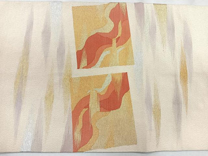 平和屋着物◎太鼓柄袋帯 綴れ 霞文 金銀糸 正絹 逸品 CAAR1858nb