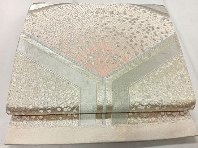 平和屋着物◎六通柄袋帯 亀甲枝花文 金銀糸 正絹 逸品 CAAR1957nb