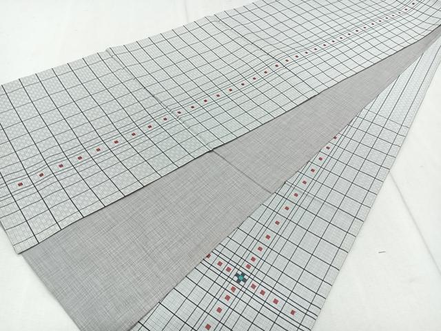 平和屋着物◎六通柄袋帯 幾何学文様 正絹 逸品 CAAR1984nb