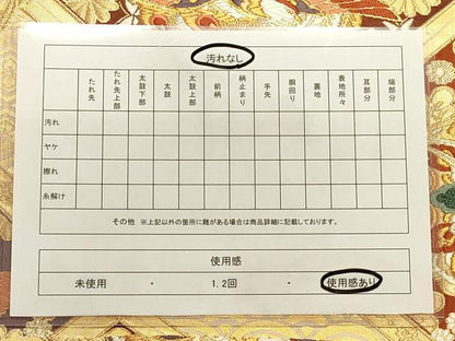 平和屋着物◎六通柄袋帯　唐織　天井鳳凰舞花文　金銀糸　正絹　逸品　CAAR3970ft