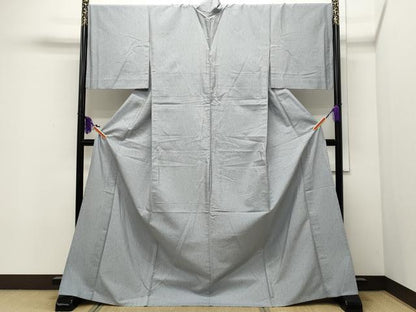 平和屋着物▽上質な紬 単衣 杢目文 正絹 逸品 CAAR4903ut
