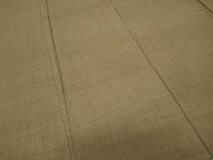 平和屋着物▽上質な紬 単衣 色無地 空五倍子色 正絹 逸品 CAAR4904ut