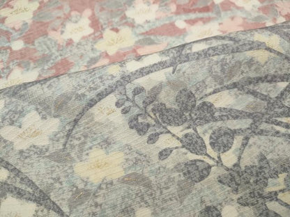 平和屋着物▽訪問着 単衣 作家物 草花文 金彩 正絹 逸品 CAAR4905ut