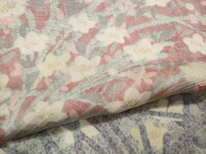 平和屋着物▽訪問着 単衣 作家物 草花文 金彩 正絹 逸品 CAAR4905ut