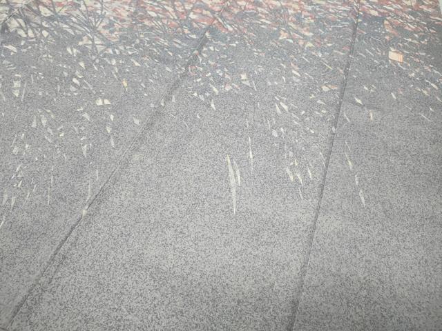 平和屋着物▽訪問着 単衣 作家物 草花文 金彩 正絹 逸品 CAAR4905ut