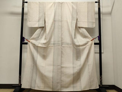 平和屋着物▽上質な紬 単衣 吉祥間道 正絹 逸品 CAAR4907ut