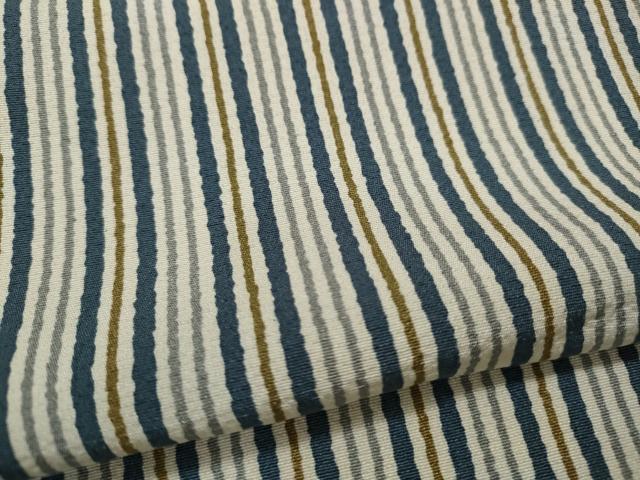 平和屋着物▽上質な小紋　単衣　縞　正絹　逸品　未使用　CAAR4909ut