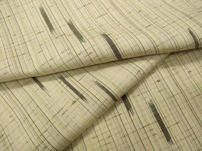 平和屋着物▽ぜんまい紬 単衣 吉祥間道 正絹 逸品 CAAR4912ut