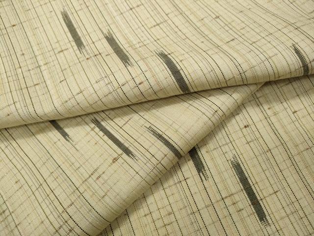 平和屋着物▽ぜんまい紬 単衣 吉祥間道 正絹 逸品 CAAR4912ut