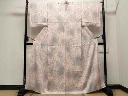 平和屋着物▽上質な小紋 単衣 吉祥文 暈し染め 正絹 逸品 CAAR4955ut
