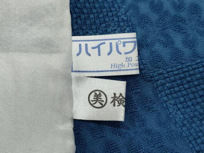 平和屋着物▽十代目 歌舞伎役者 坂東三津五郎 小紋 単衣 草花格子柄 正絹 逸品 CAAR5002ut
