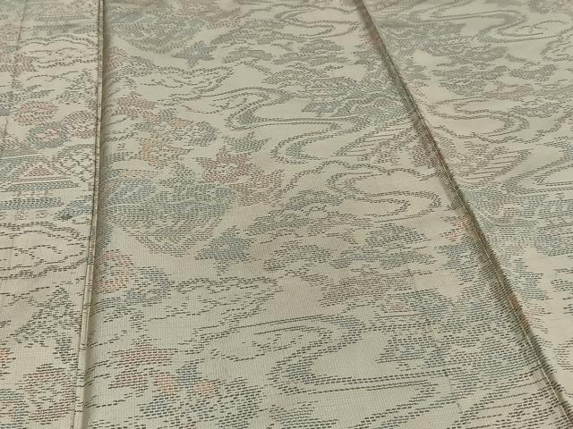 平和屋着物▽本場縞大島紬 単衣 風景文 正絹 逸品 CAAR6229kb