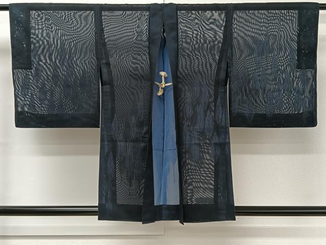 平和屋着物▽羽織　スリーシーズン　春夏秋　塵除け　紗　樹林文　正絹　逸品　CAAR6234kb