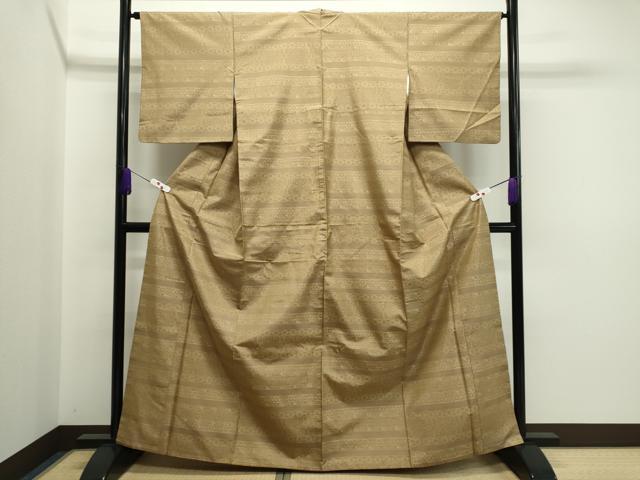 平和屋着物●本場大島紬 吉祥草花間道 正絹 逸品 CAAR6473ze