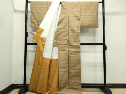 平和屋着物●本場大島紬 吉祥草花間道 正絹 逸品 CAAR6473ze