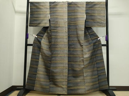 平和屋着物●京都府認定 京の名工 雛屋友禅 紬 霞吉祥文 正絹 逸品 CAAR6474ze